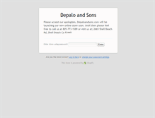 Tablet Screenshot of depaloandsons.com